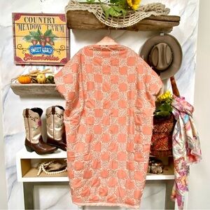 Artisan QUILTED Cocoon duster kimono w cabin granny vibe